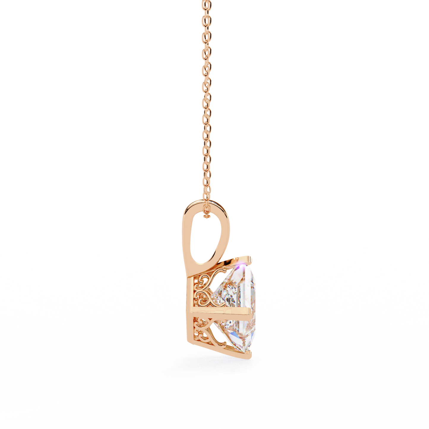 nova princess lab-grown diamond pendant