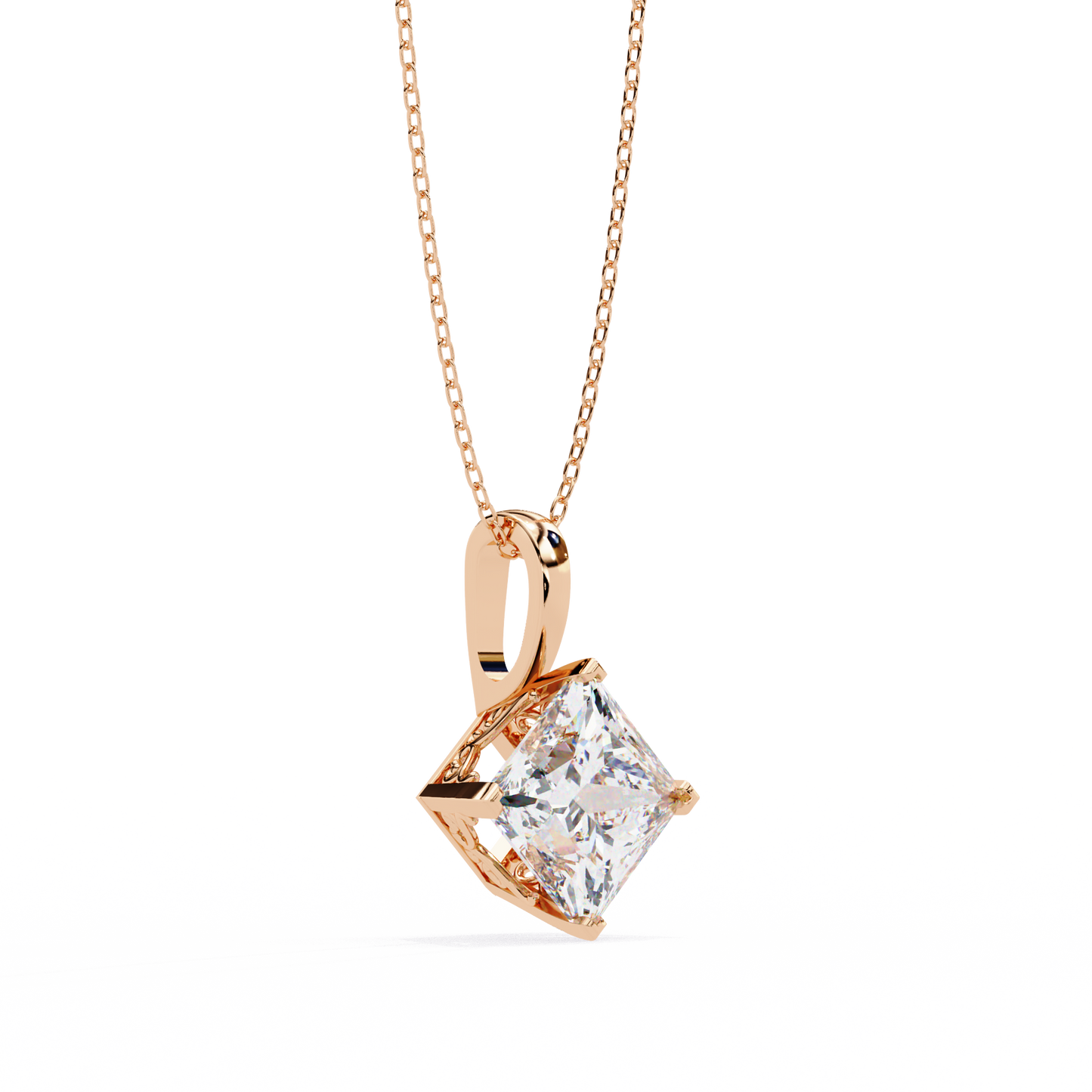nova princess lab-grown diamond pendant