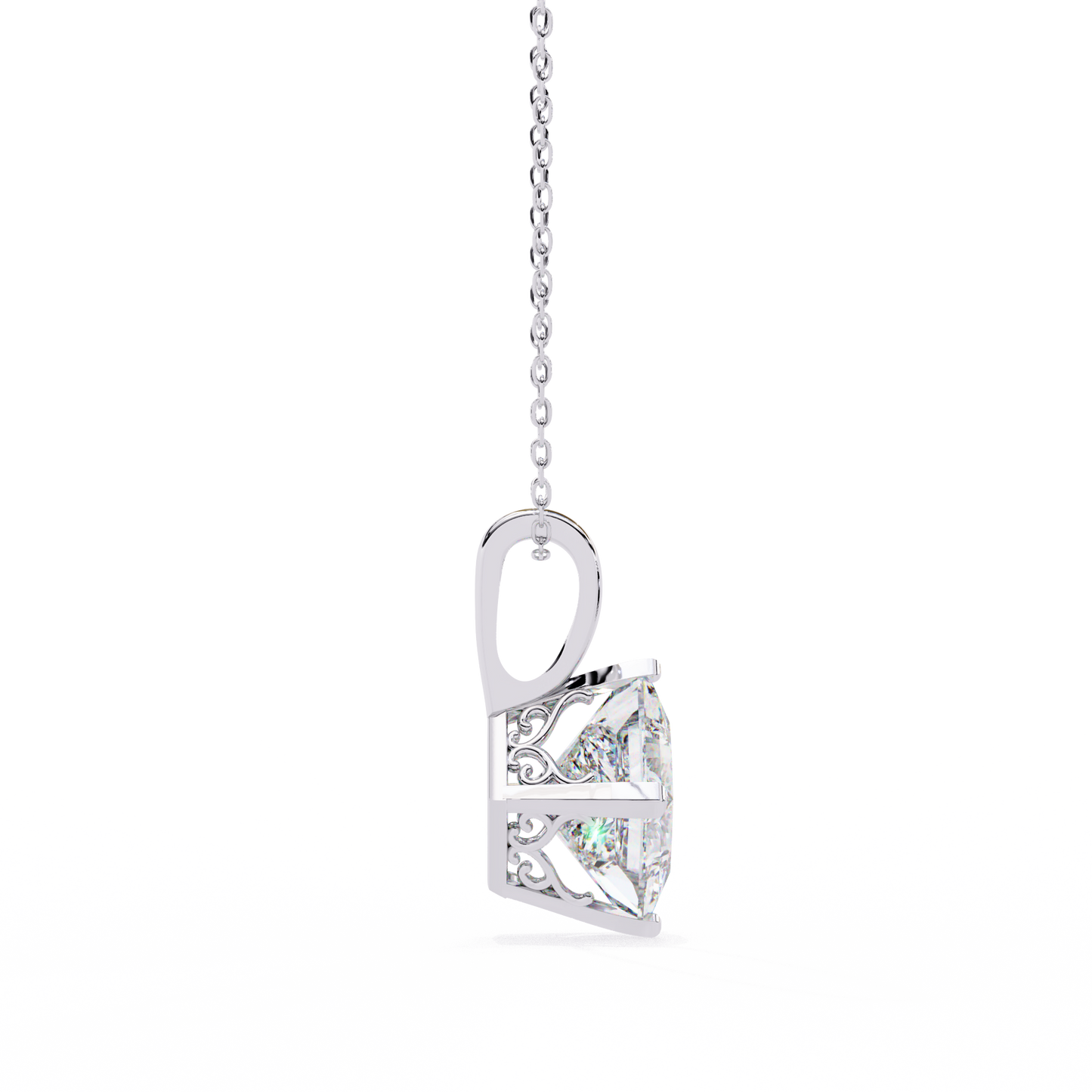 nova princess lab-grown diamond pendant