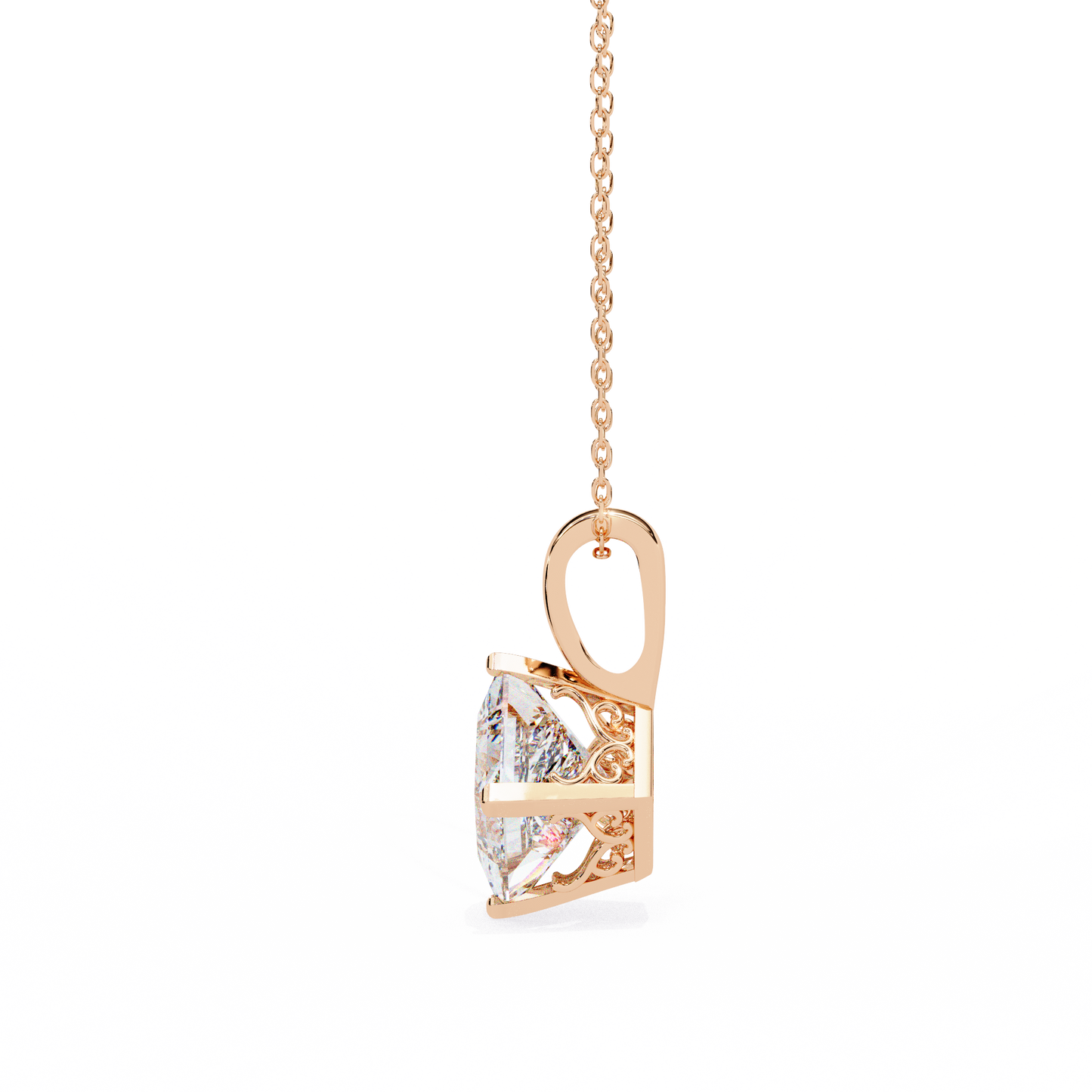 nova princess lab-grown diamond pendant