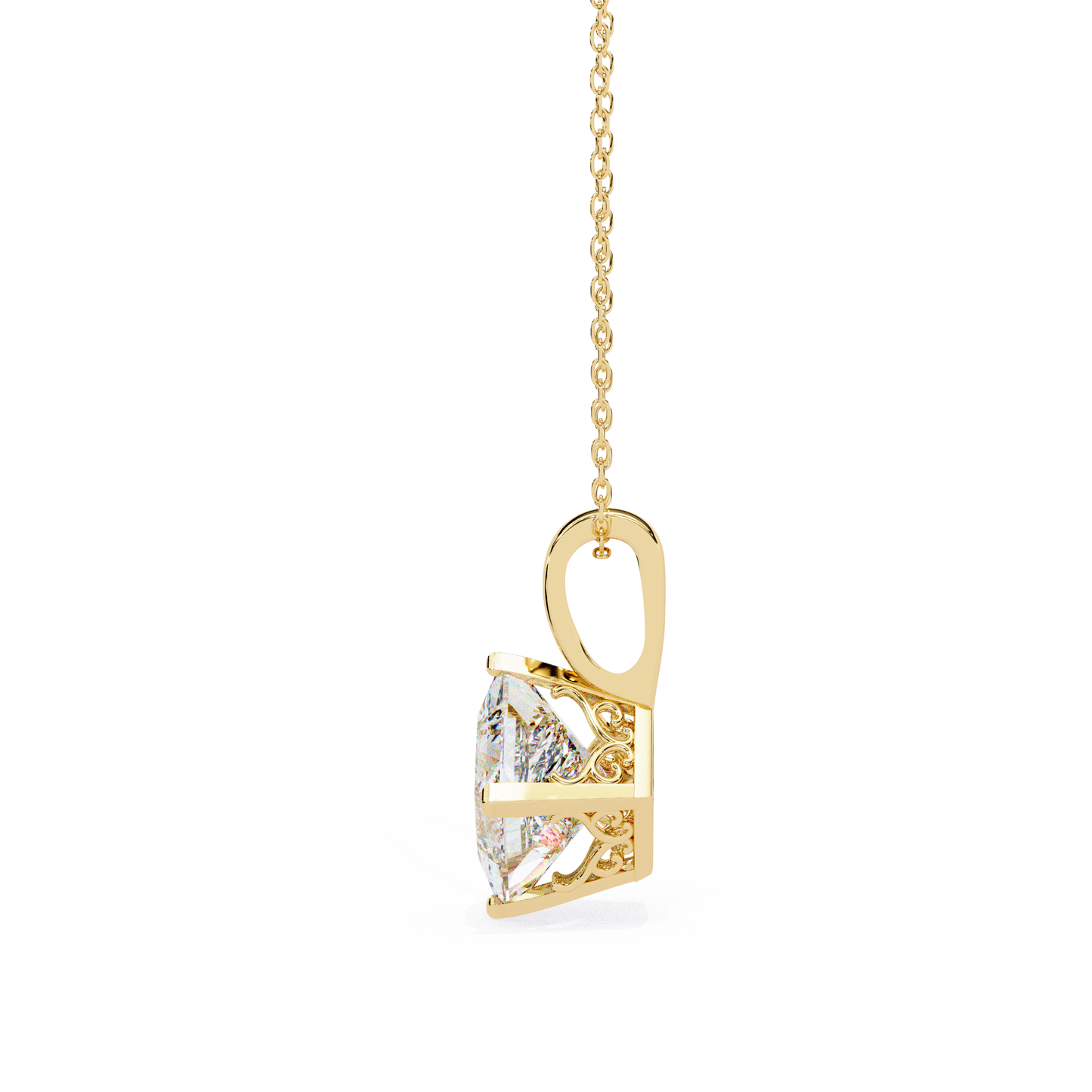 nova princess lab-grown diamond pendant