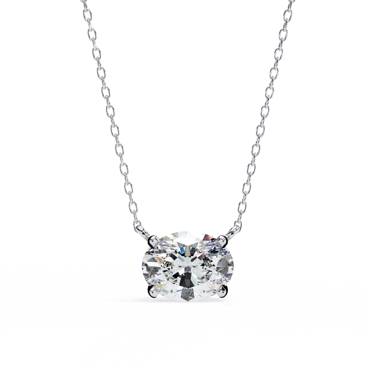 elowen oval lab-grown diamond necklace