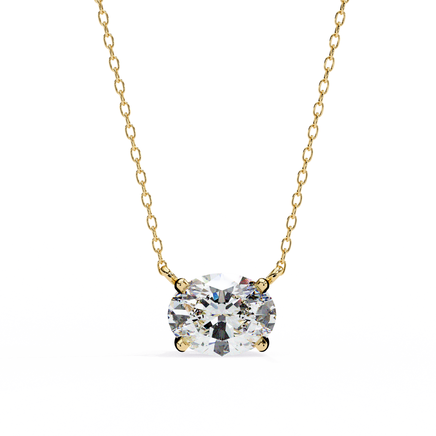 elowen oval lab-grown diamond necklace