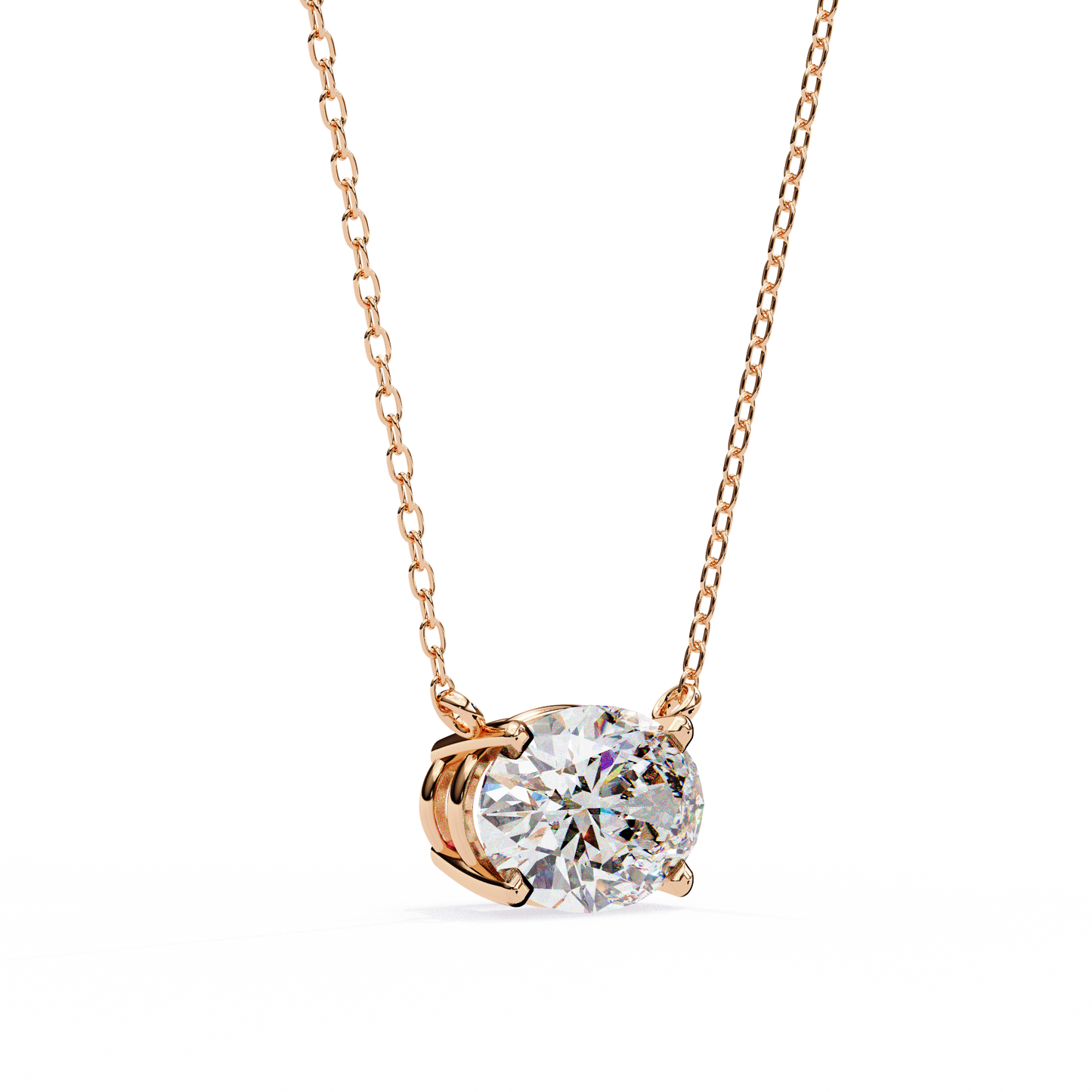 elowen oval lab-grown diamond necklace