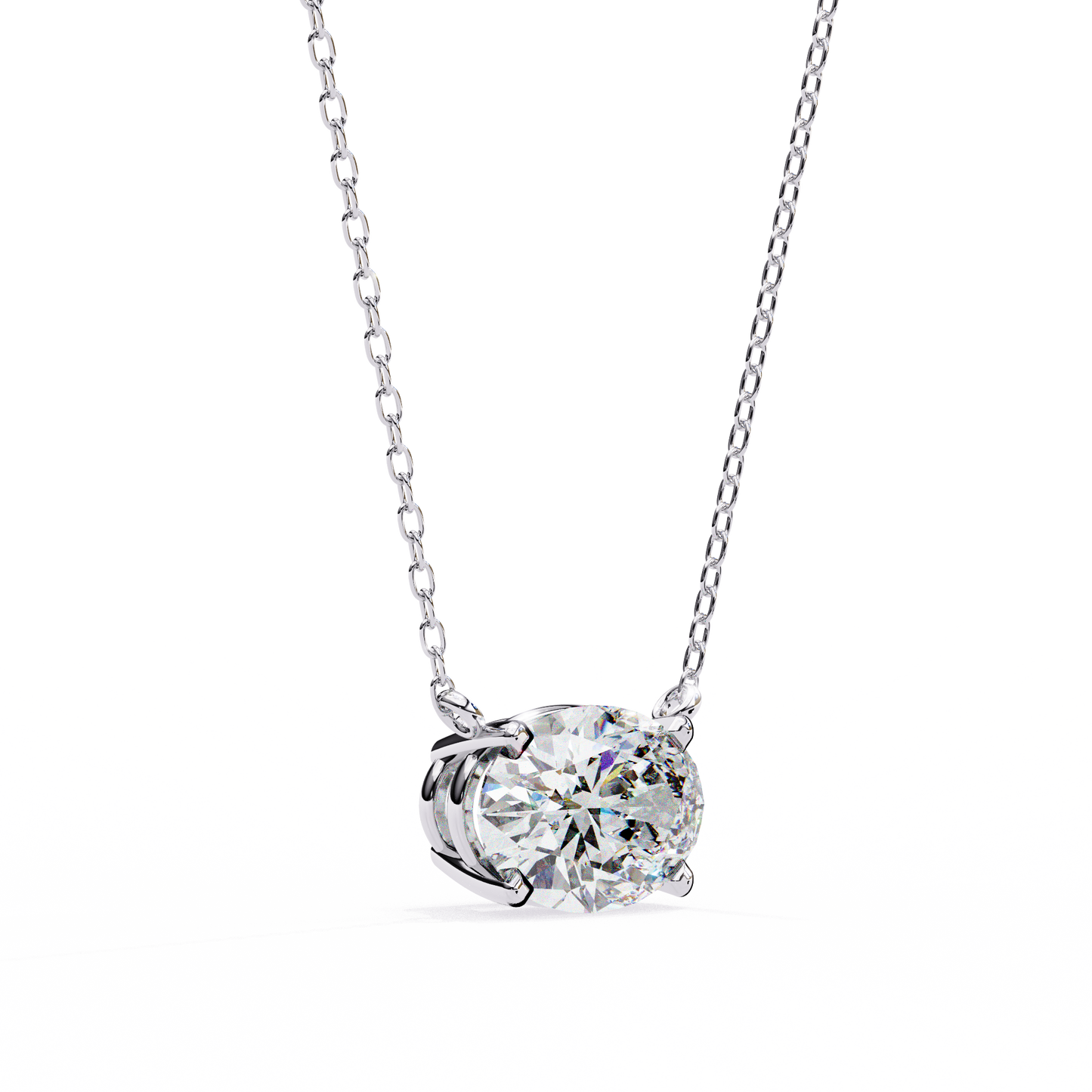 elowen oval lab-grown diamond necklace
