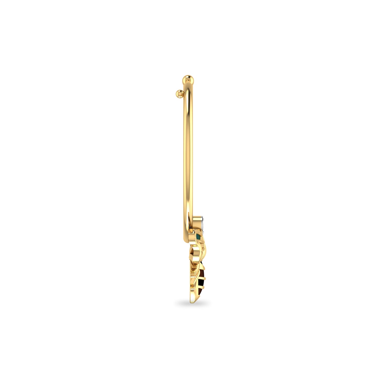 the diamond silver honey bee septum ring