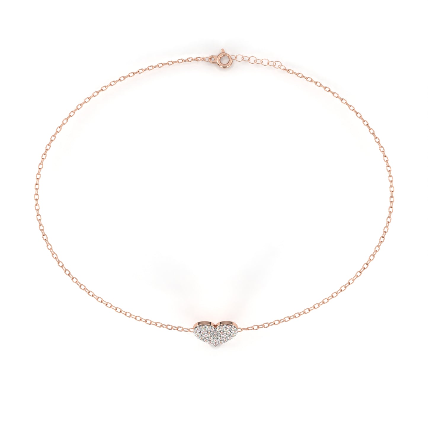loveglow lab grown diamond heart bracelet
