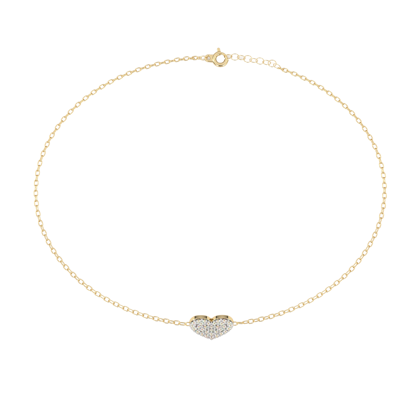 loveglow lab grown diamond heart bracelet