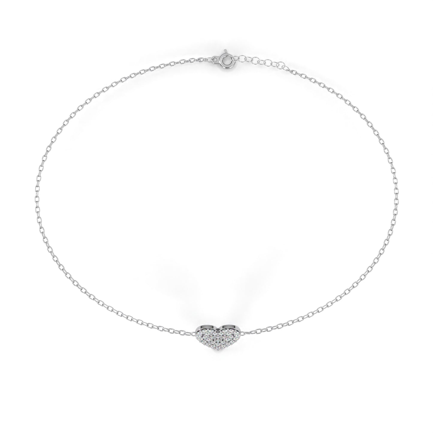 loveglow lab grown diamond heart bracelet