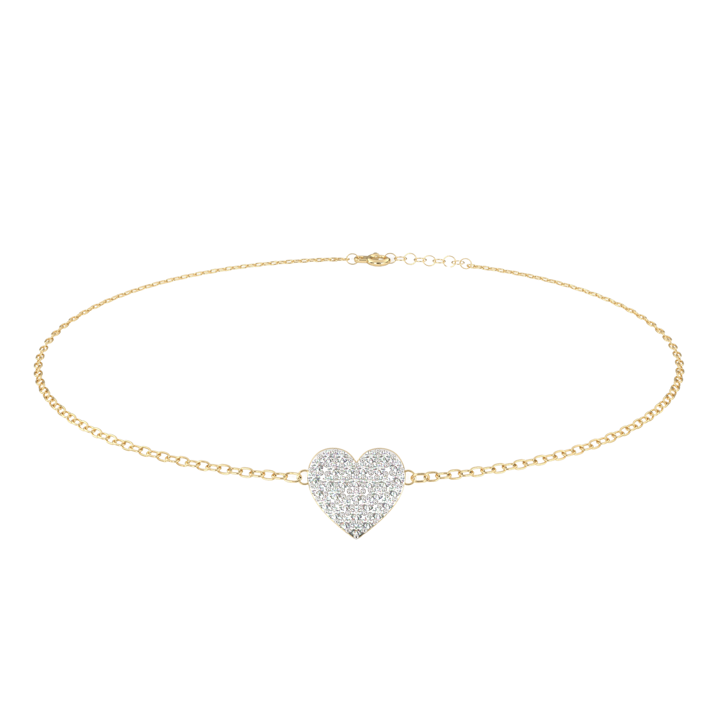 loveglow lab grown diamond heart bracelet