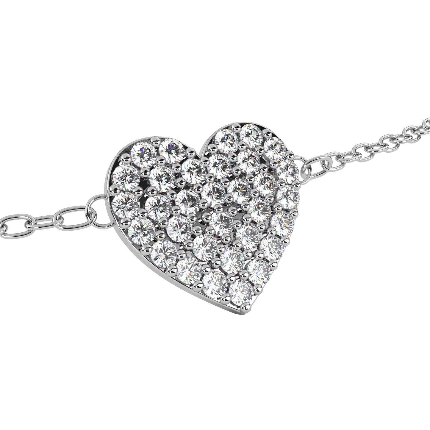 loveglow lab grown diamond heart bracelet