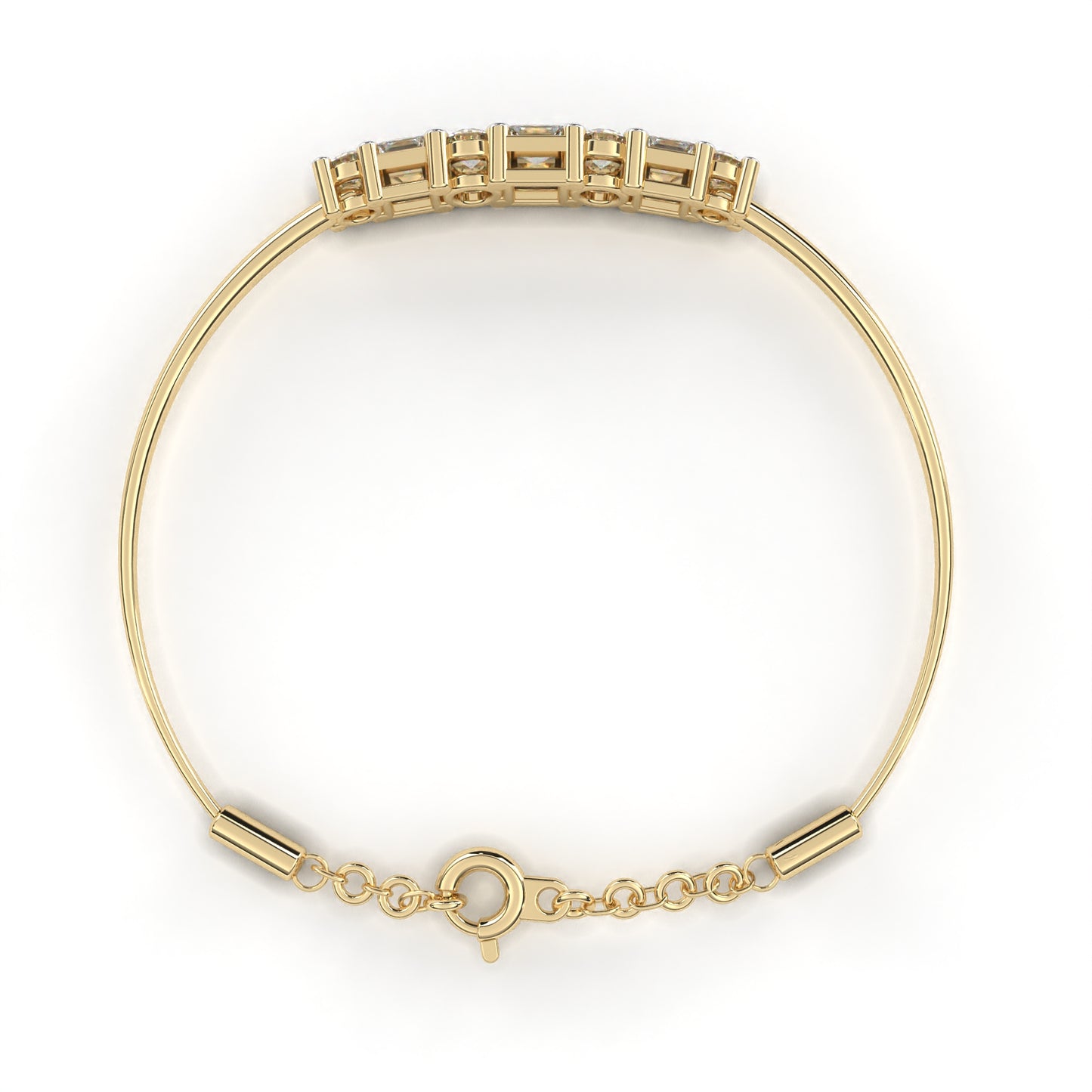 alterno princess & round lab grown diamond bracelet