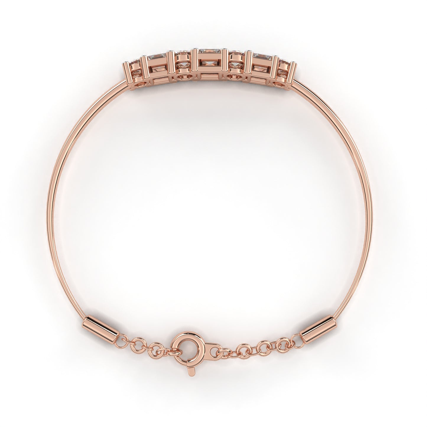 alterno princess & round lab grown diamond bracelet