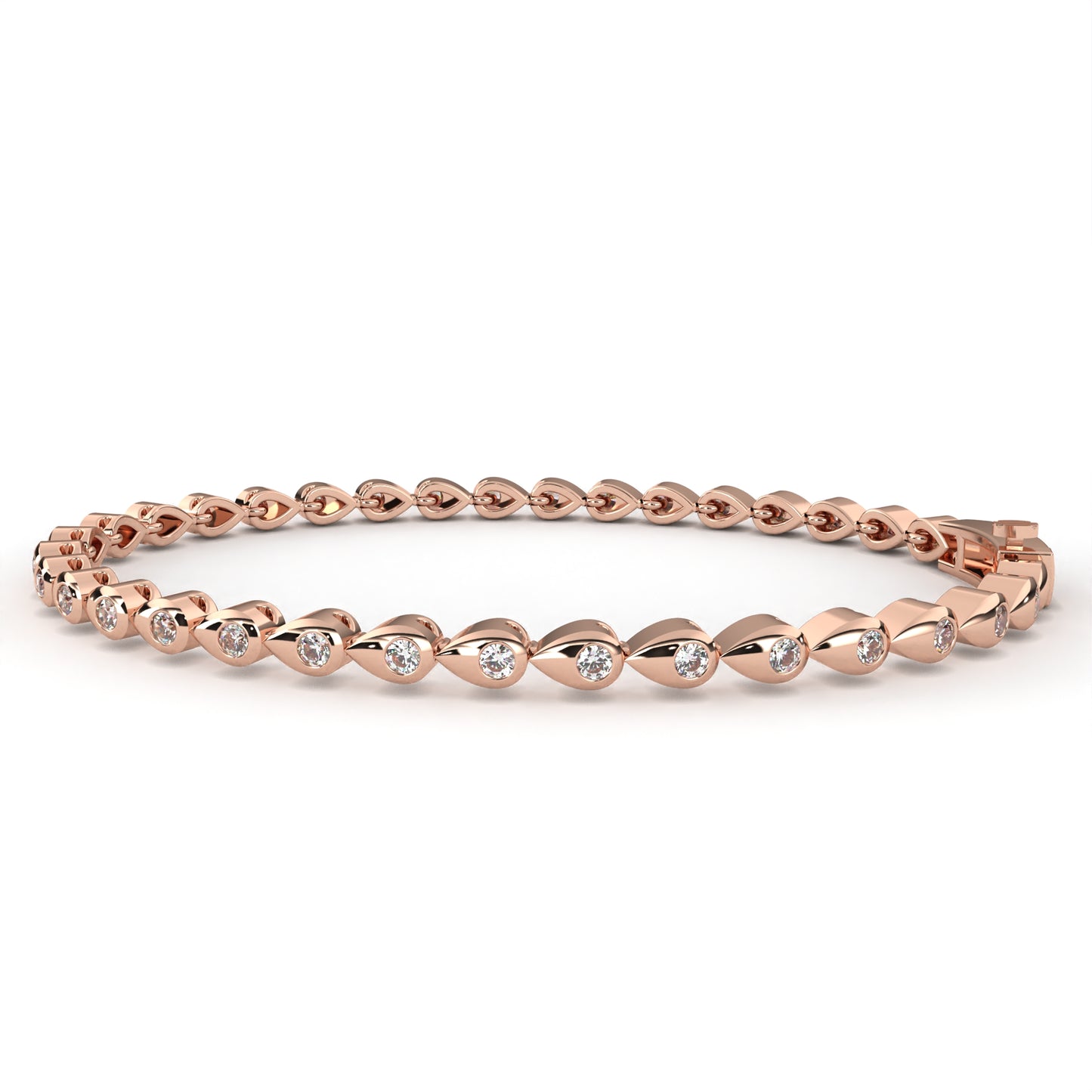 fleur twist lab grown diamond bangle