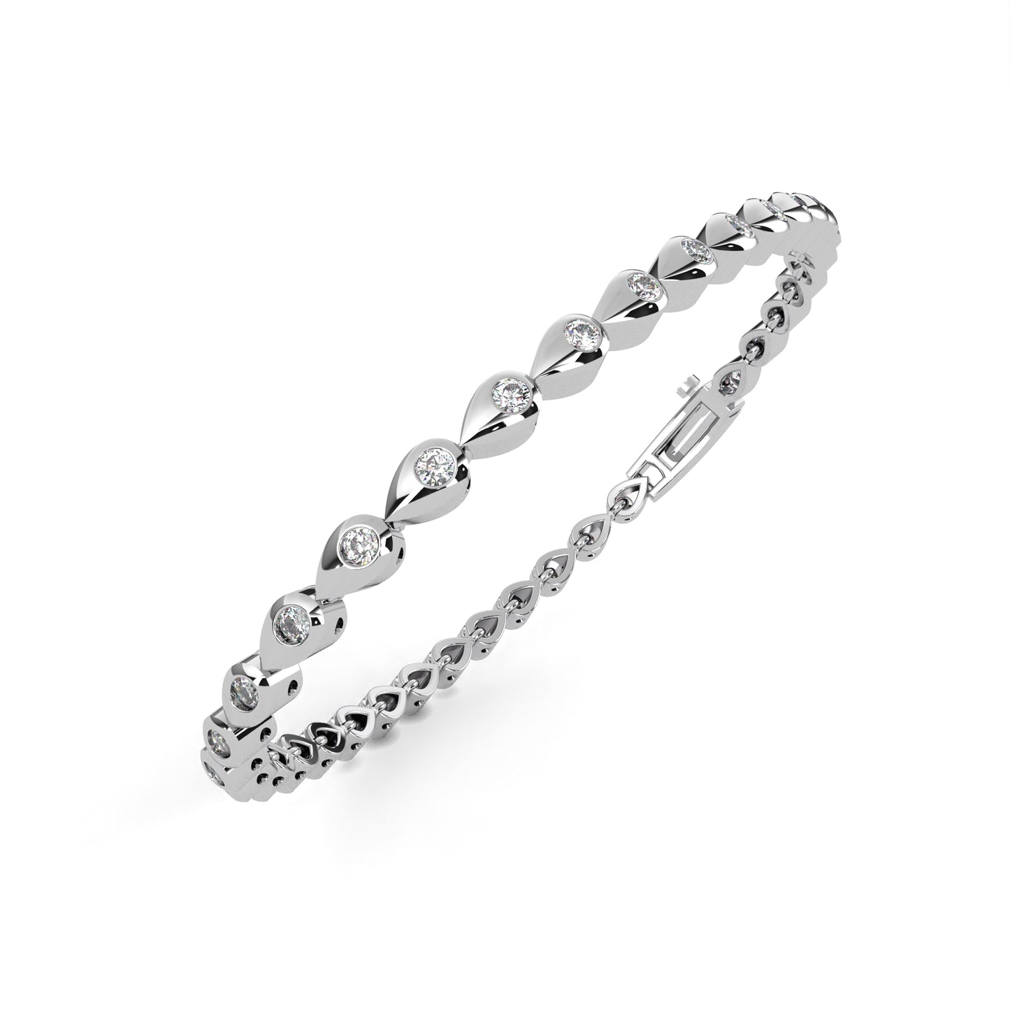 fleur twist lab grown diamond bangle