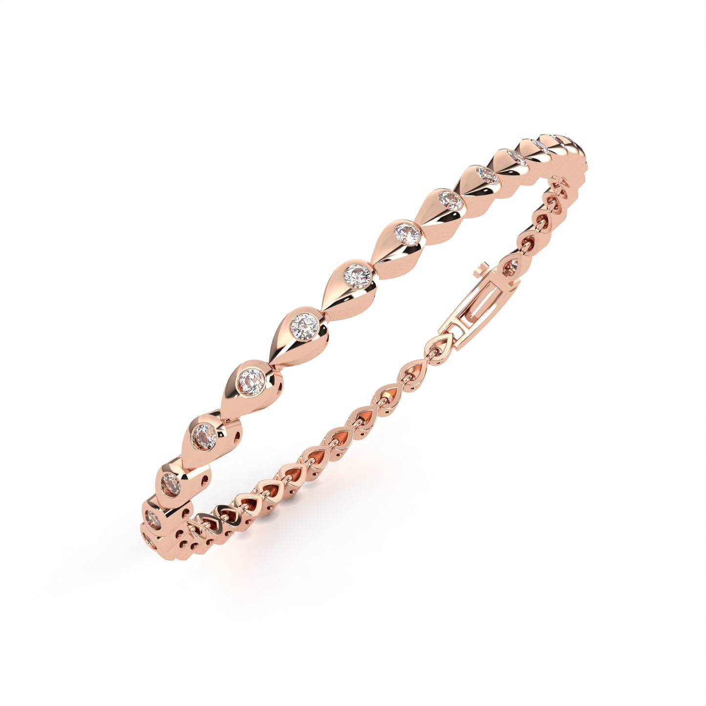 fleur twist lab grown diamond bangle