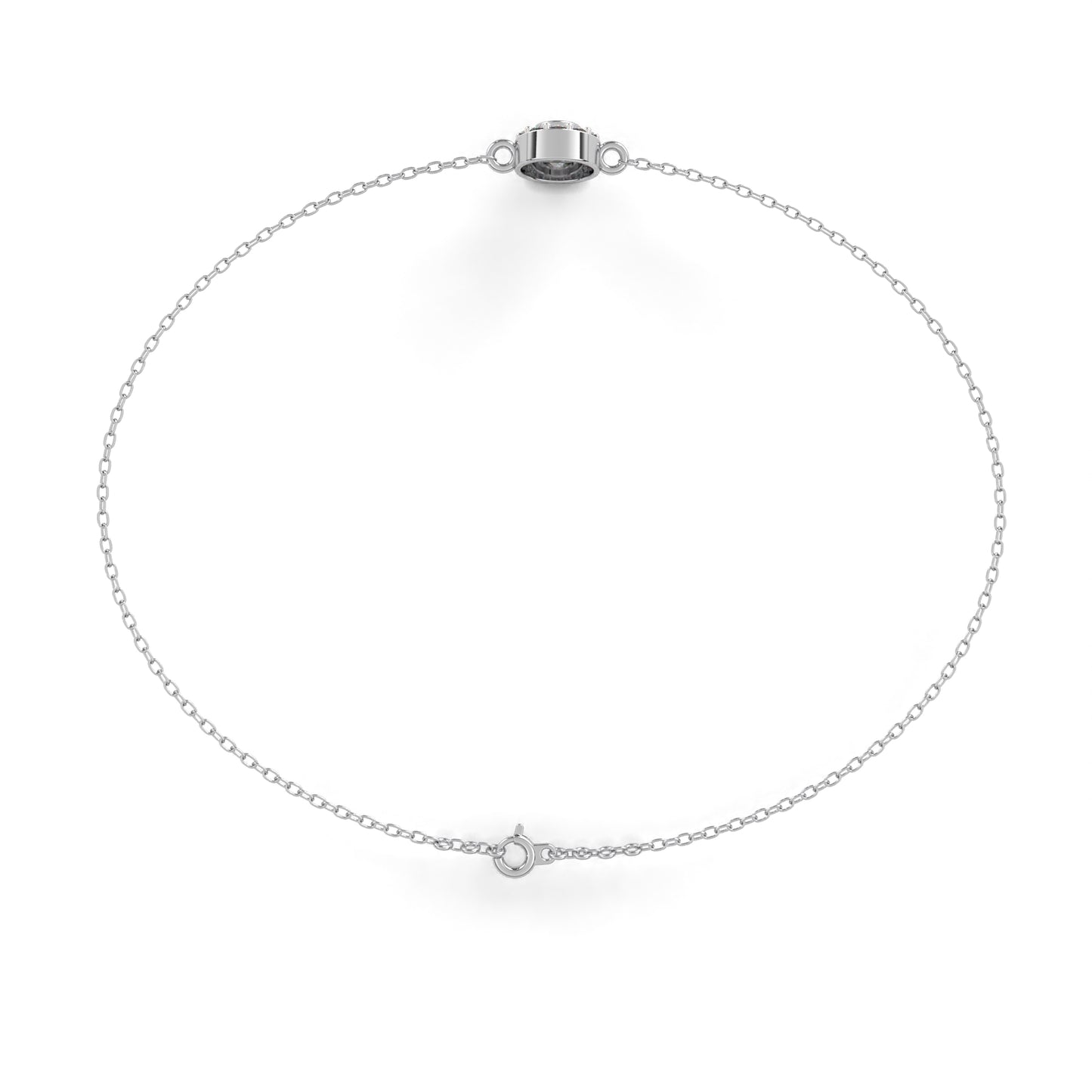 lumière halo lab grown diamond chain bracelet