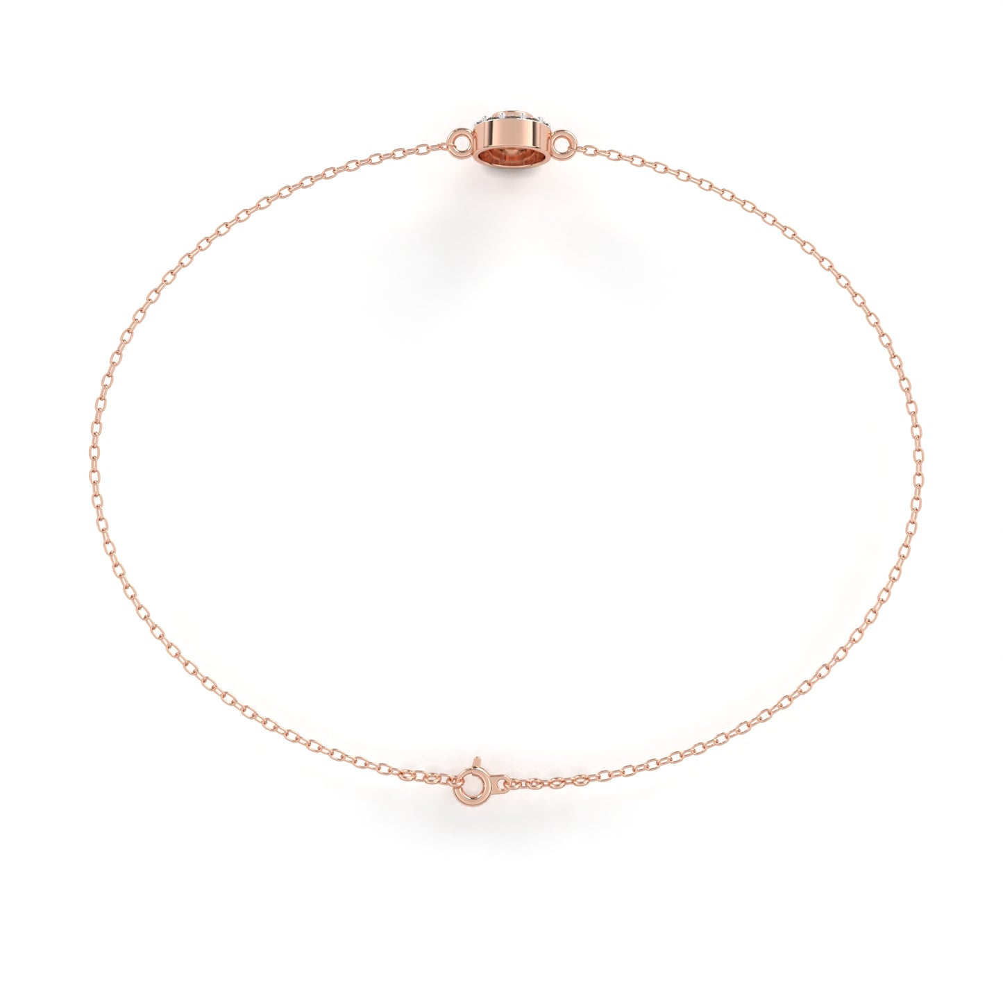 lumière halo lab grown diamond chain bracelet