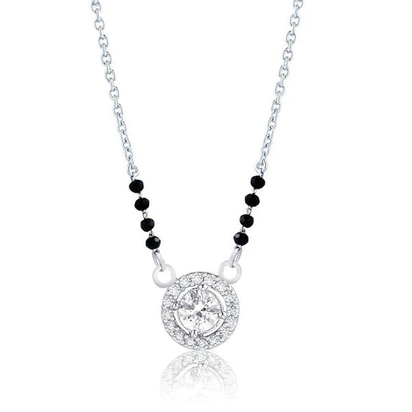 elegant 1 carat solitaire mangalsutra