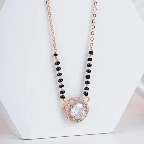 elegant 0.8 carat solitaire mangalsutra