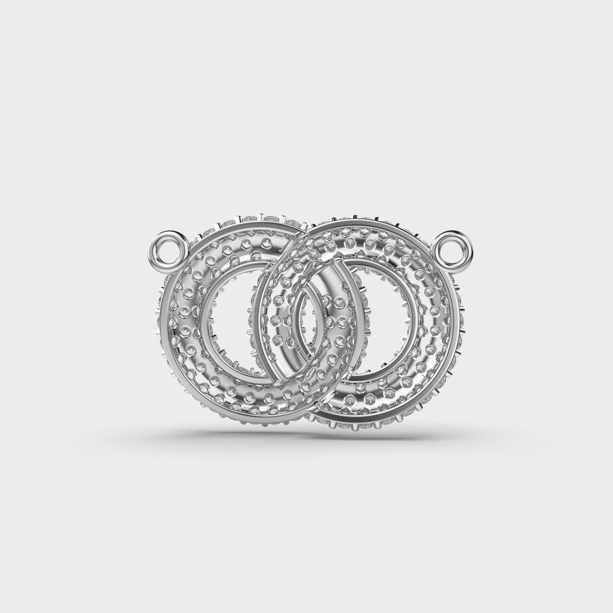 intertwined diamond circles pendant