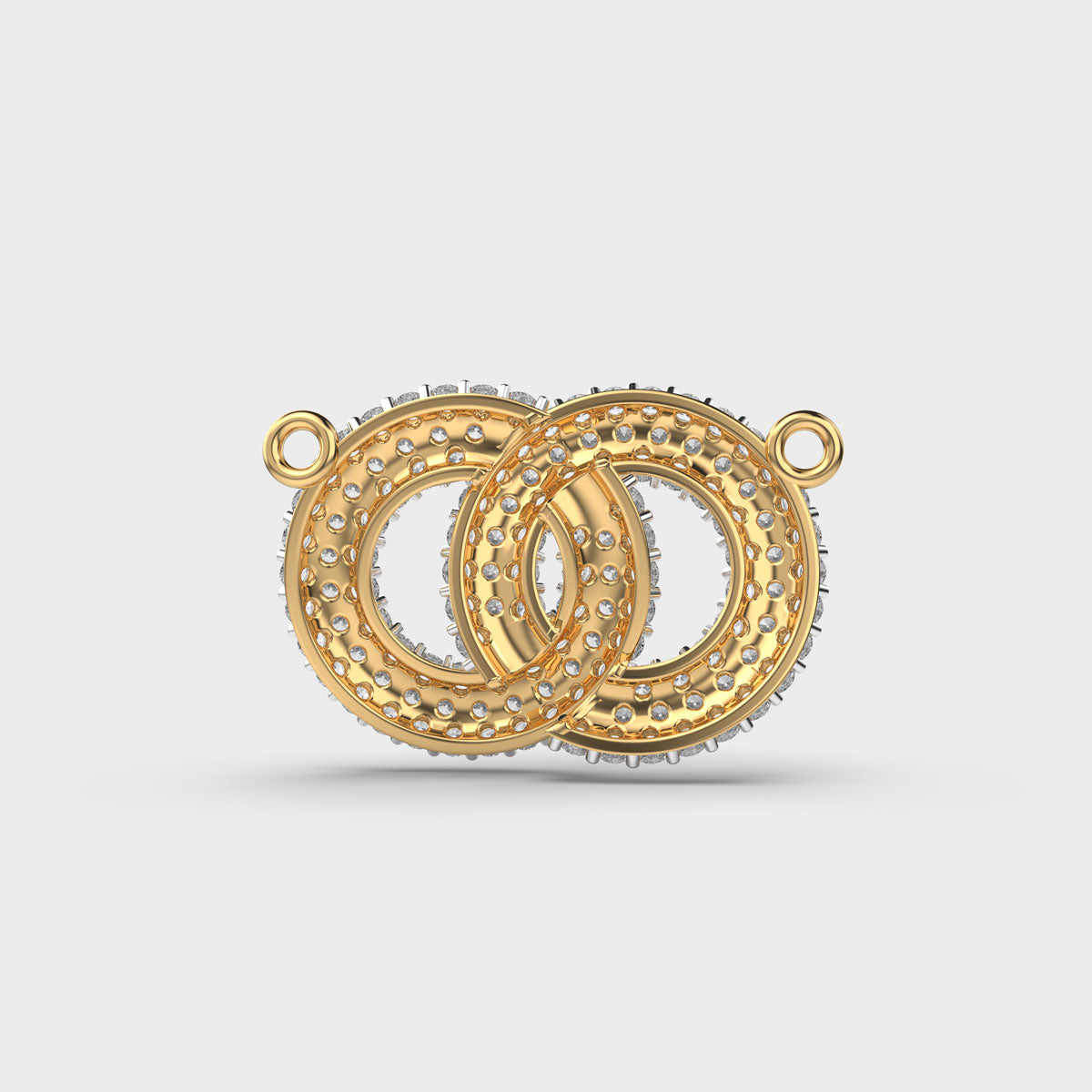 intertwined diamond circles pendant