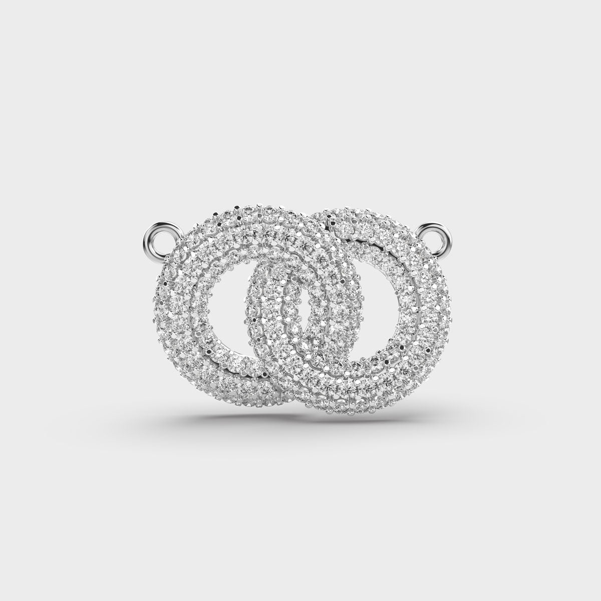 intertwined diamond circles pendant