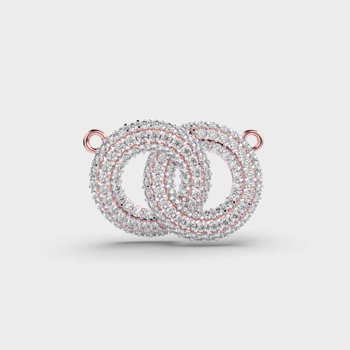 intertwined diamond circles pendant