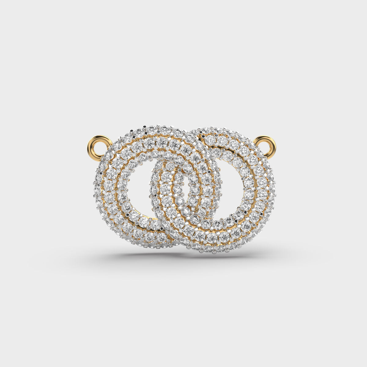 intertwined diamond circles pendant