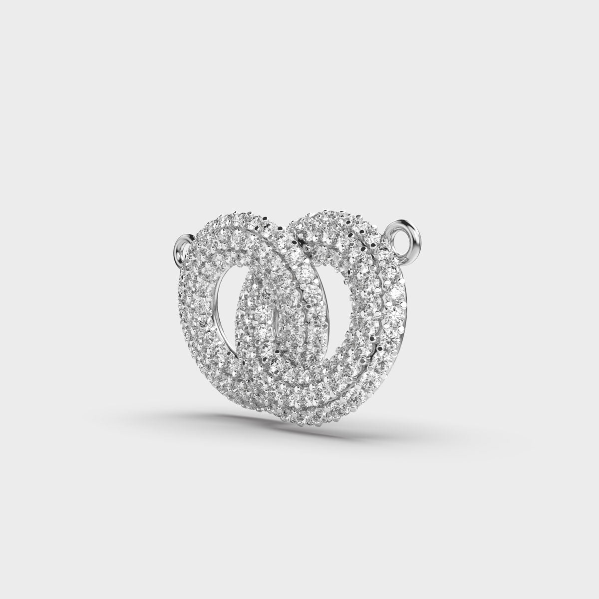 intertwined diamond circles pendant