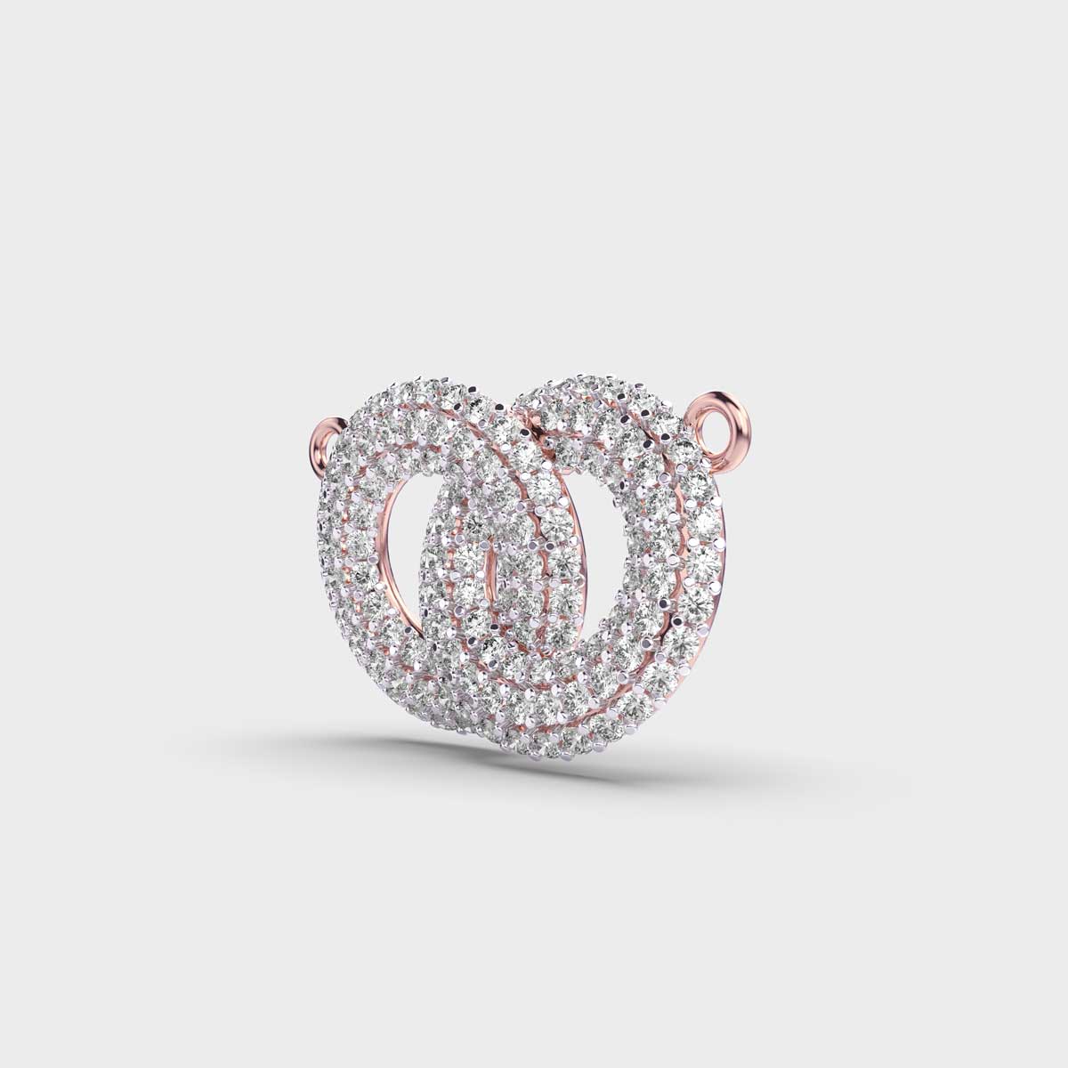 intertwined diamond circles pendant