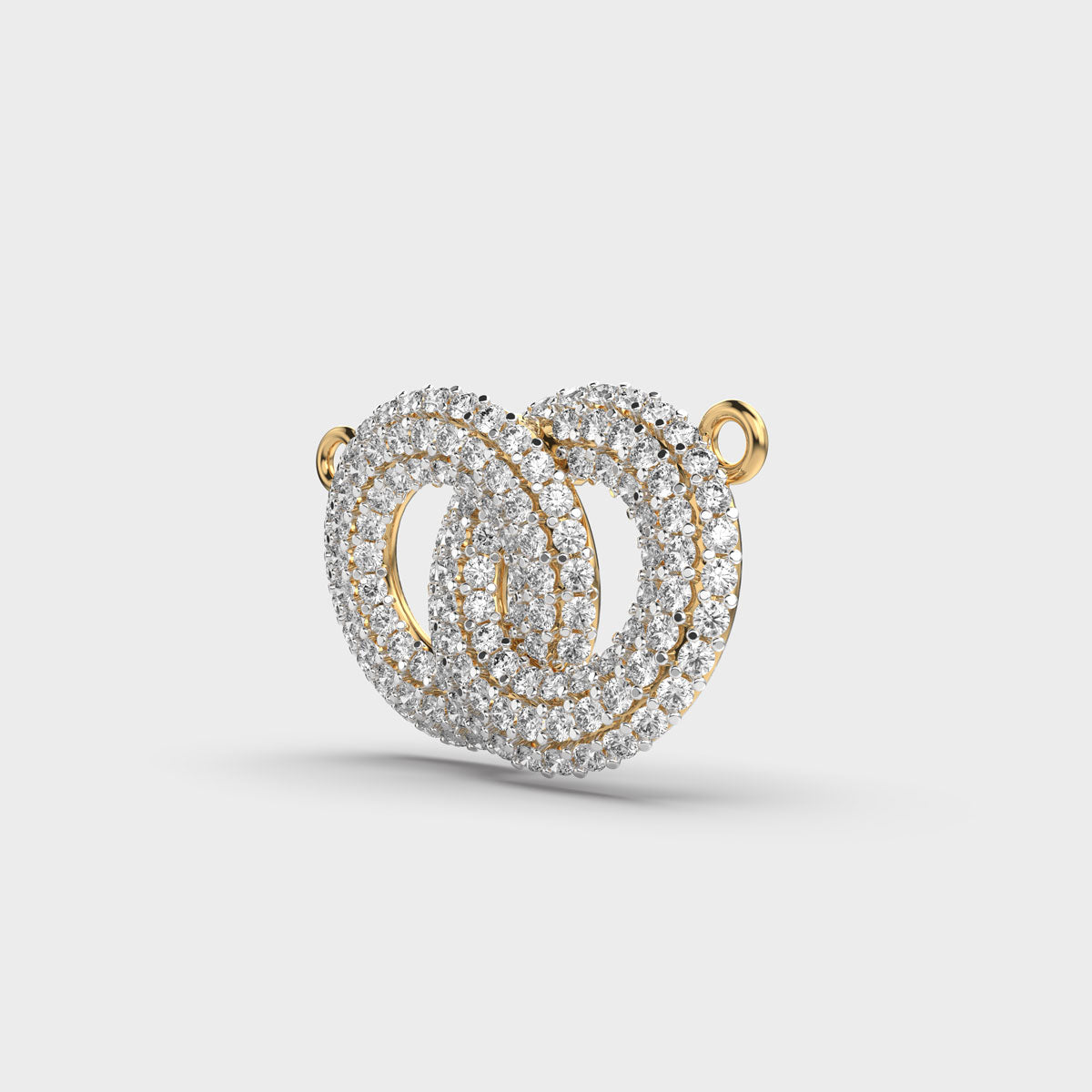 intertwined diamond circles pendant