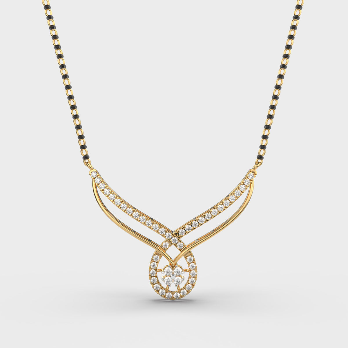 flora and drop mangalsutra (with chain)