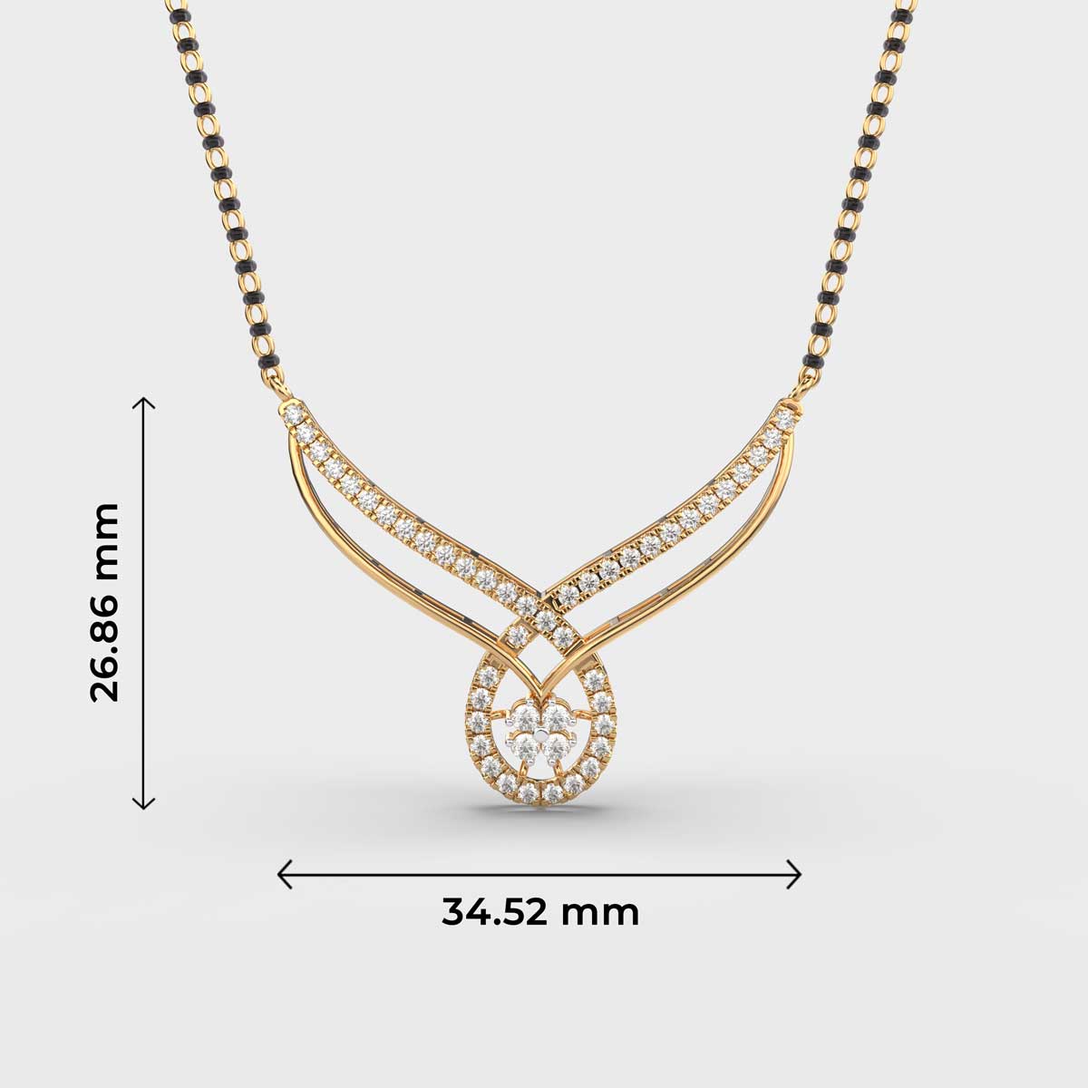 flora and drop mangalsutra (with chain)