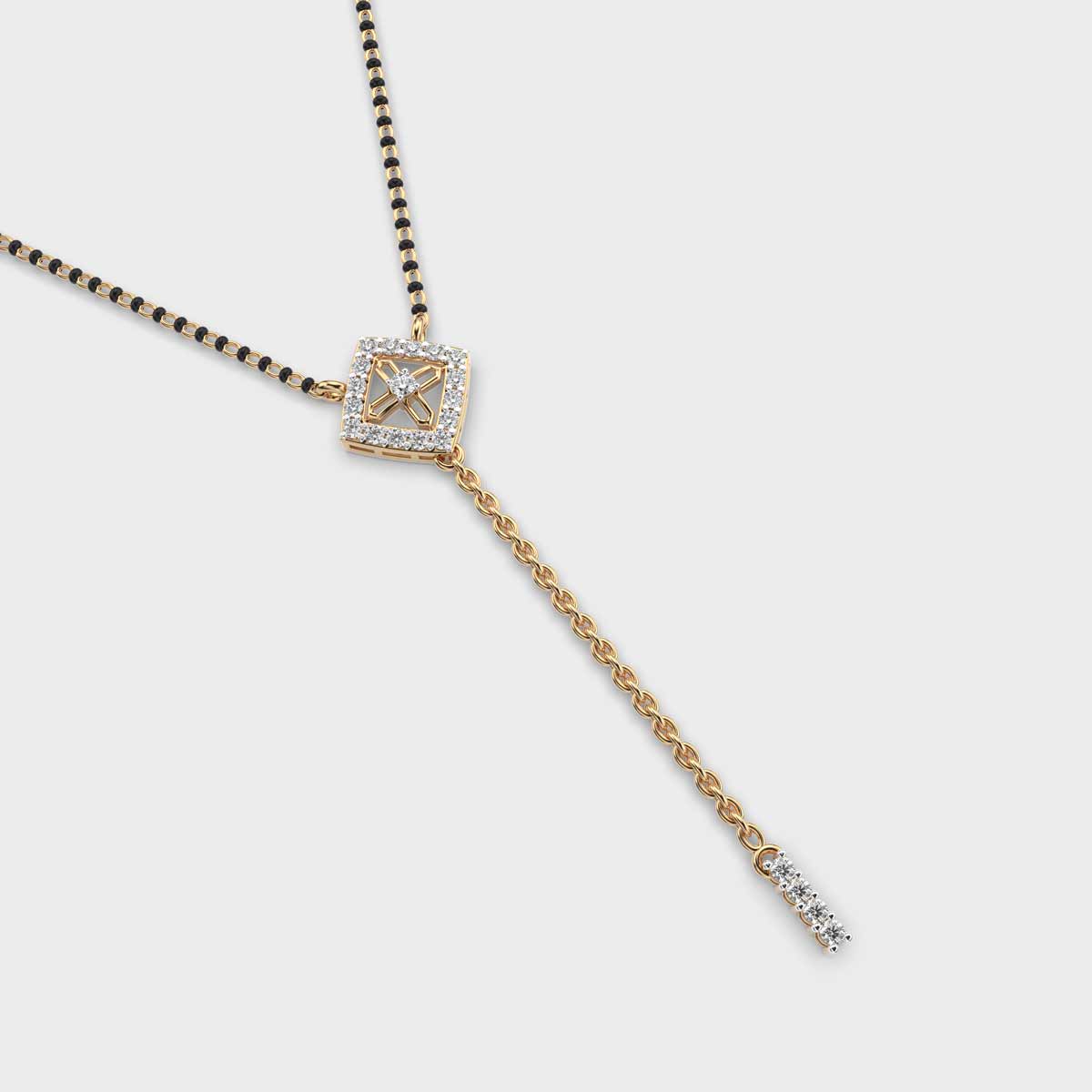 cute cube diamond pendant (with chain)