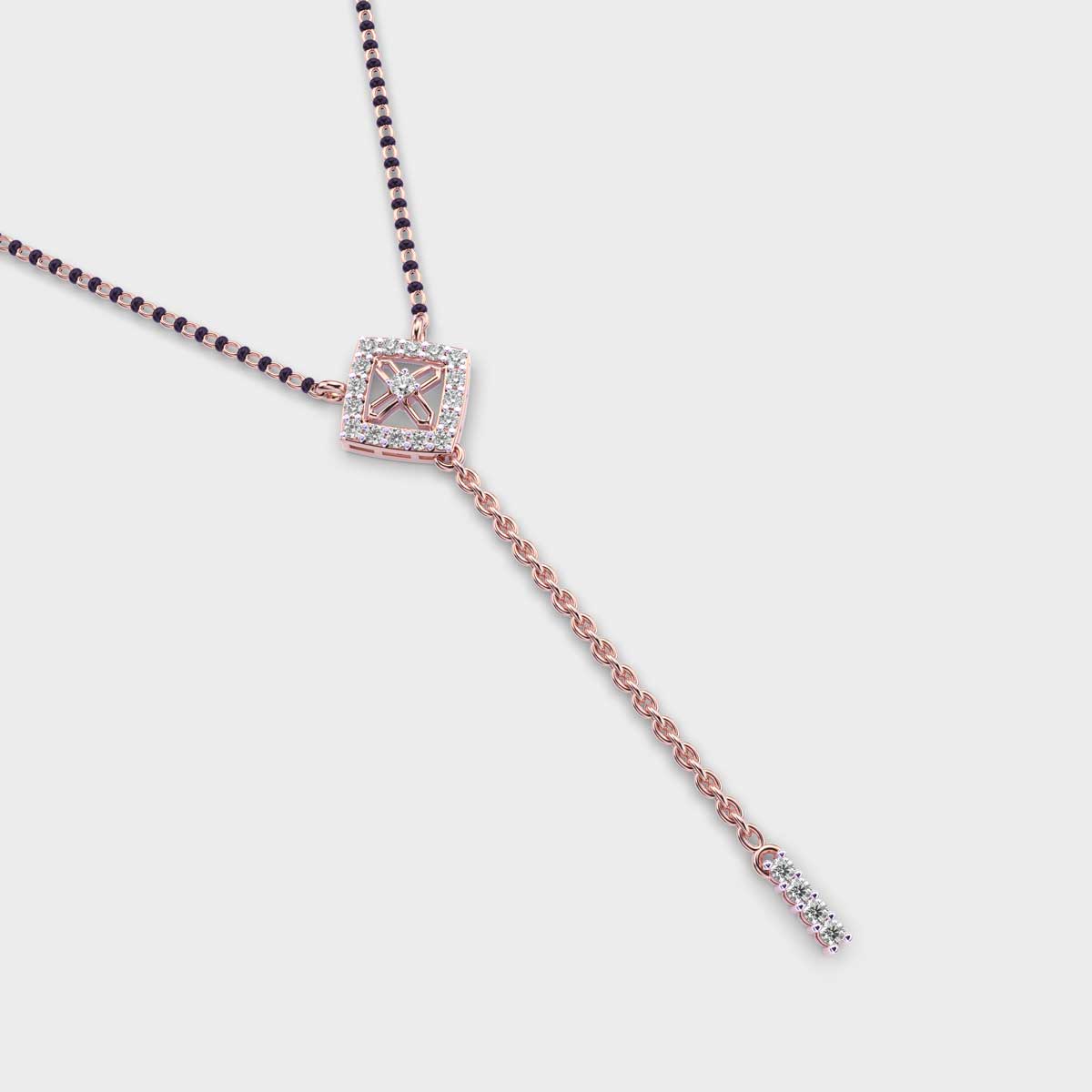 cute cube diamond pendant (with chain)