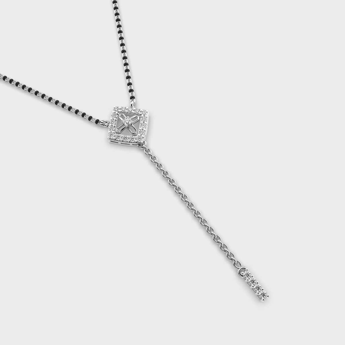 cute cube diamond pendant (with chain)