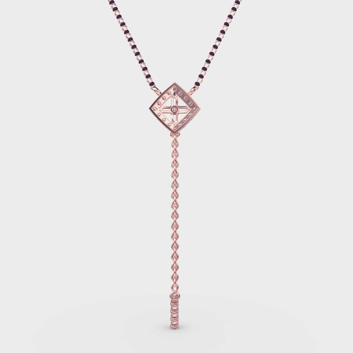 cute cube diamond pendant (with chain)