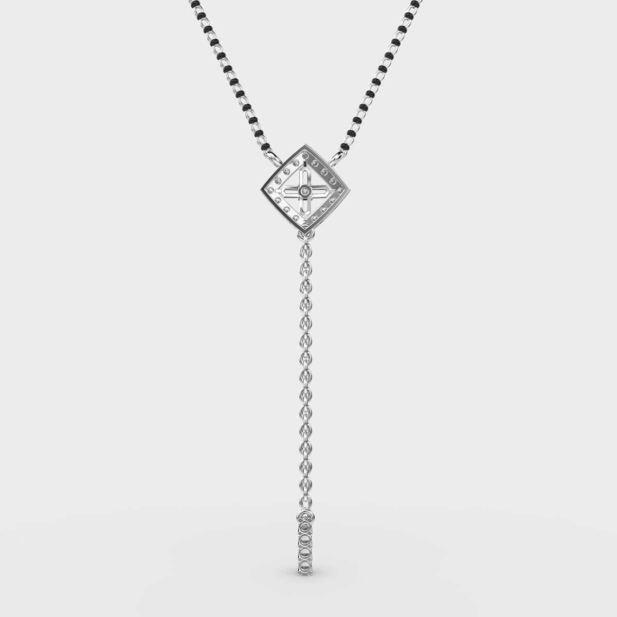 cute cube diamond pendant (with chain)