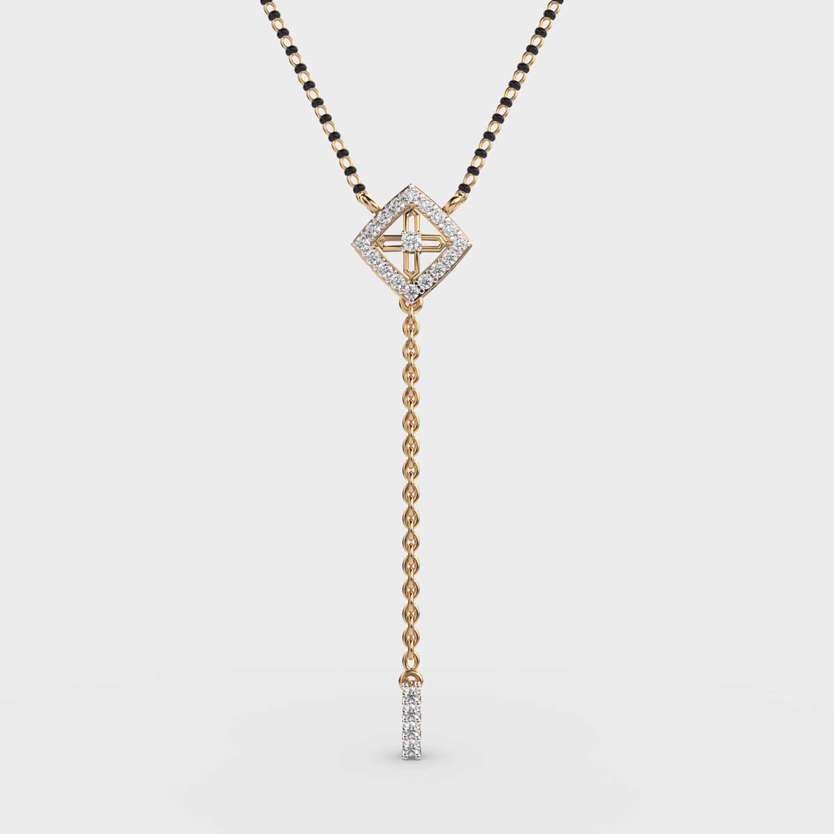 cute cube diamond pendant (with chain)