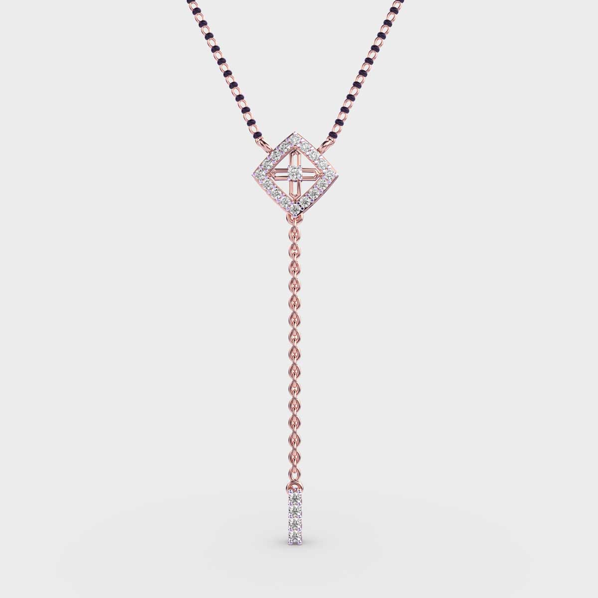 cute cube diamond pendant (with chain)