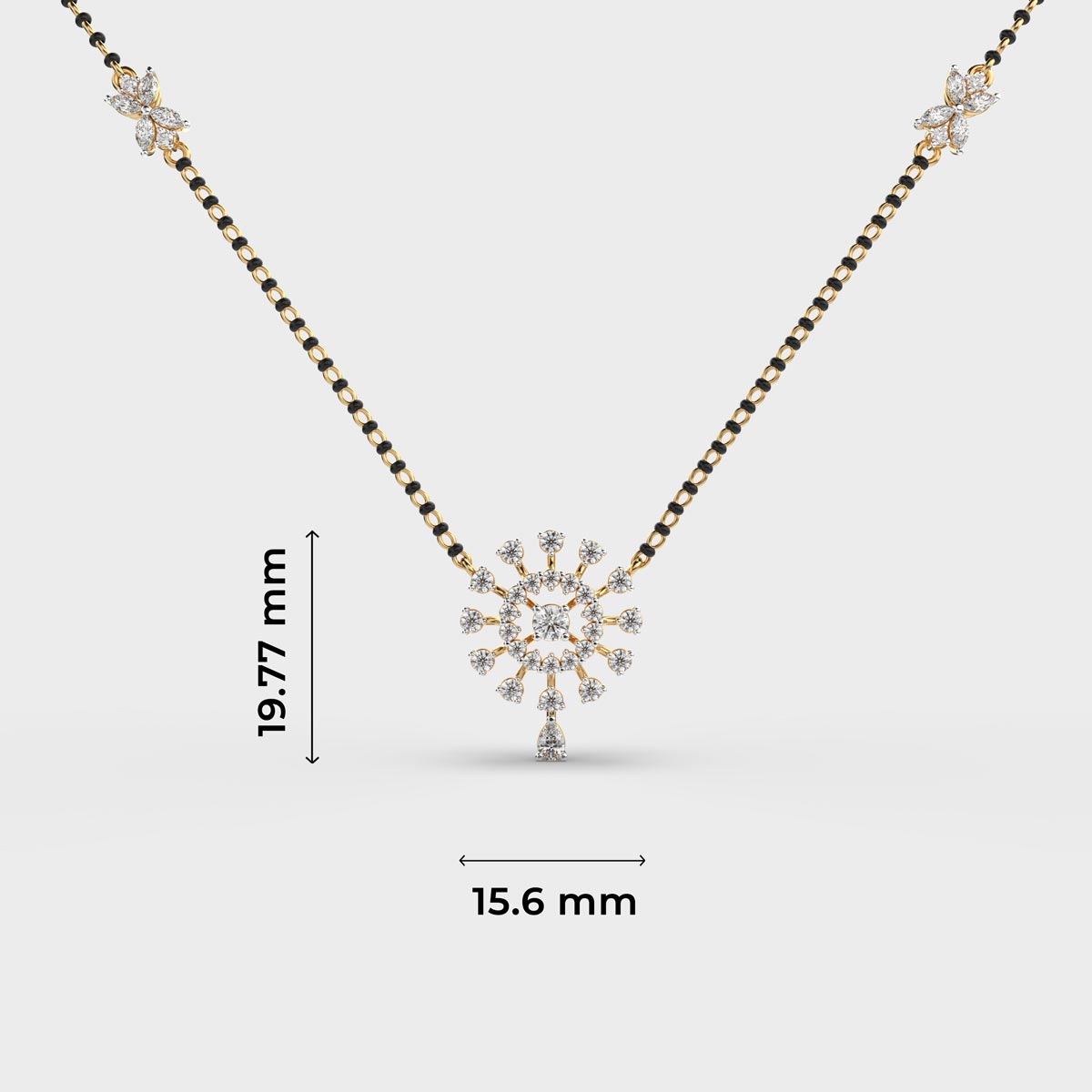 circle of infinity mangalsutra (with chain)