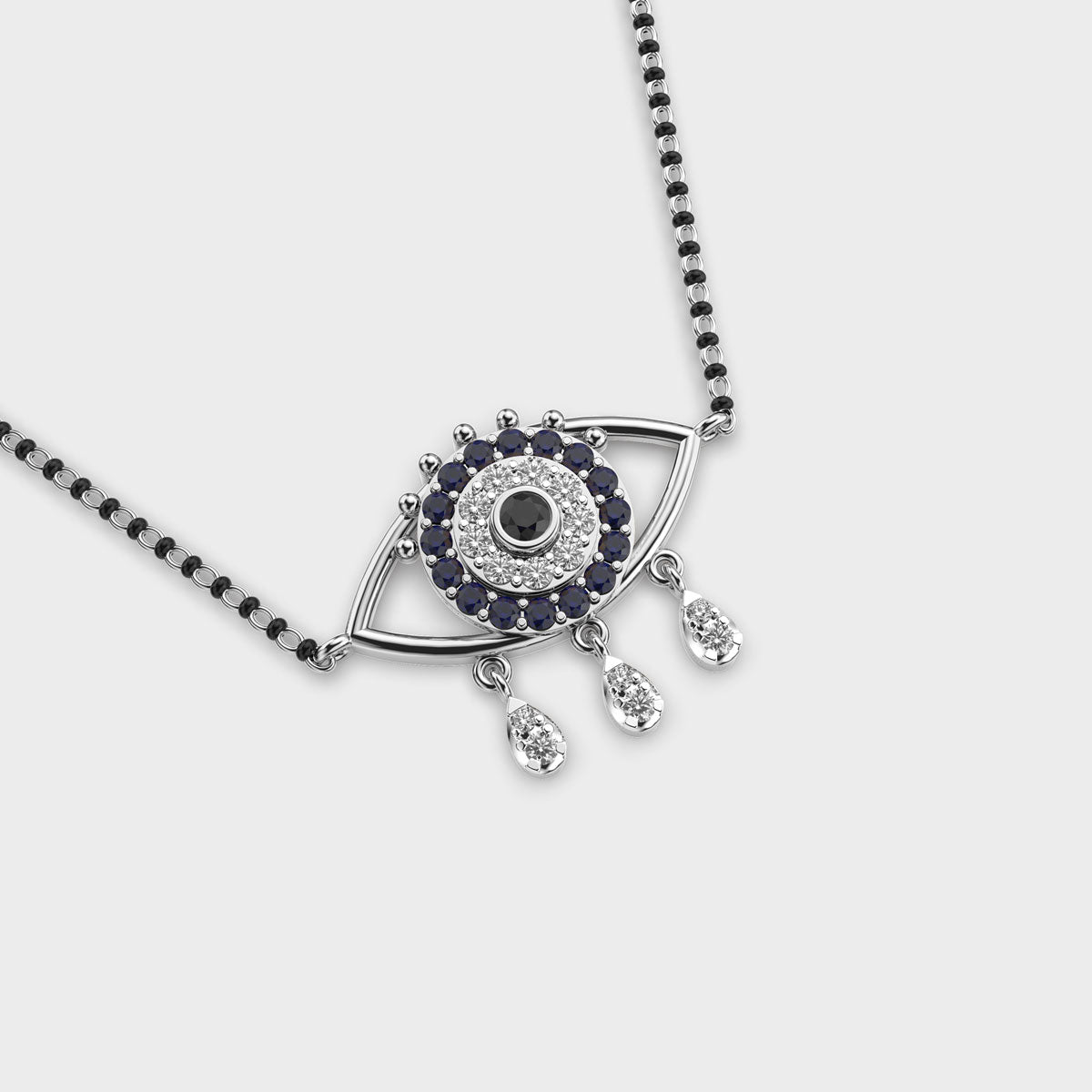 starry evil eye diamond mangalsutra (with chain)