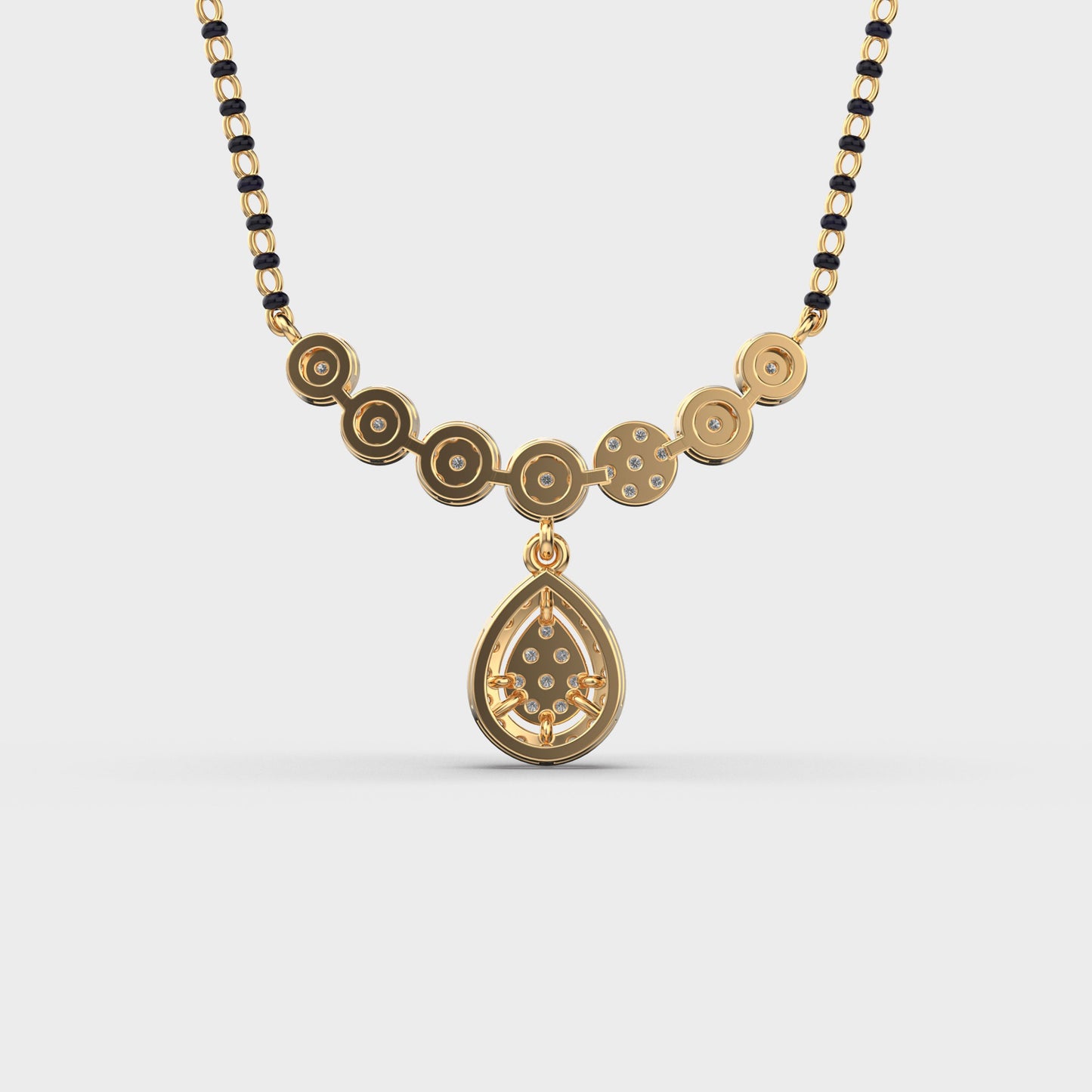 graceful drop mangalsutra pendant