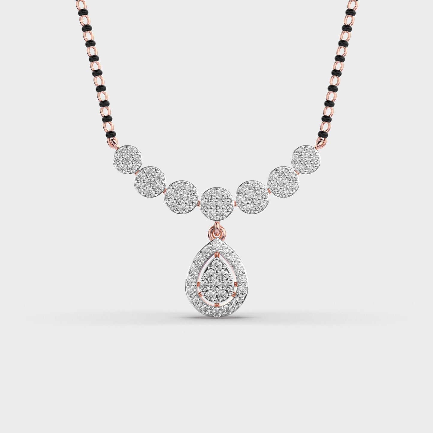 graceful drop mangalsutra pendant