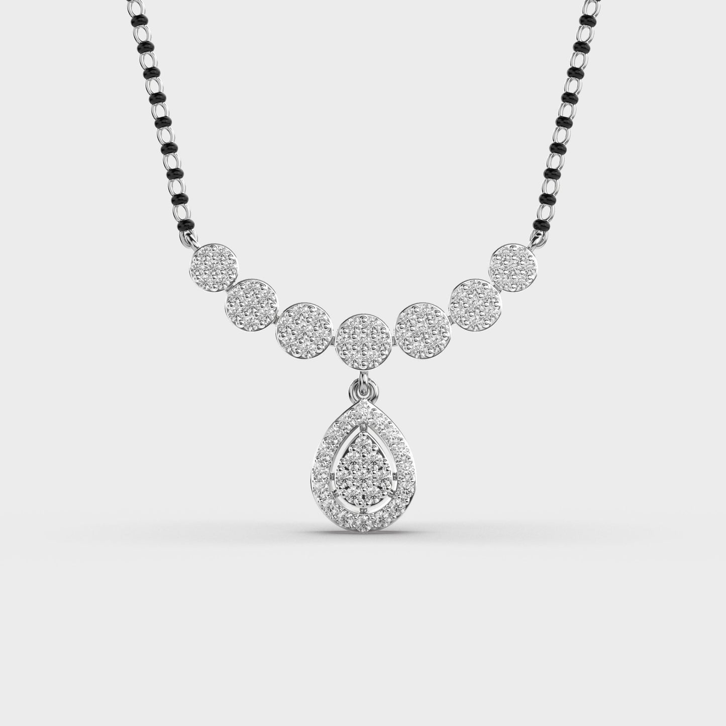 graceful drop mangalsutra pendant
