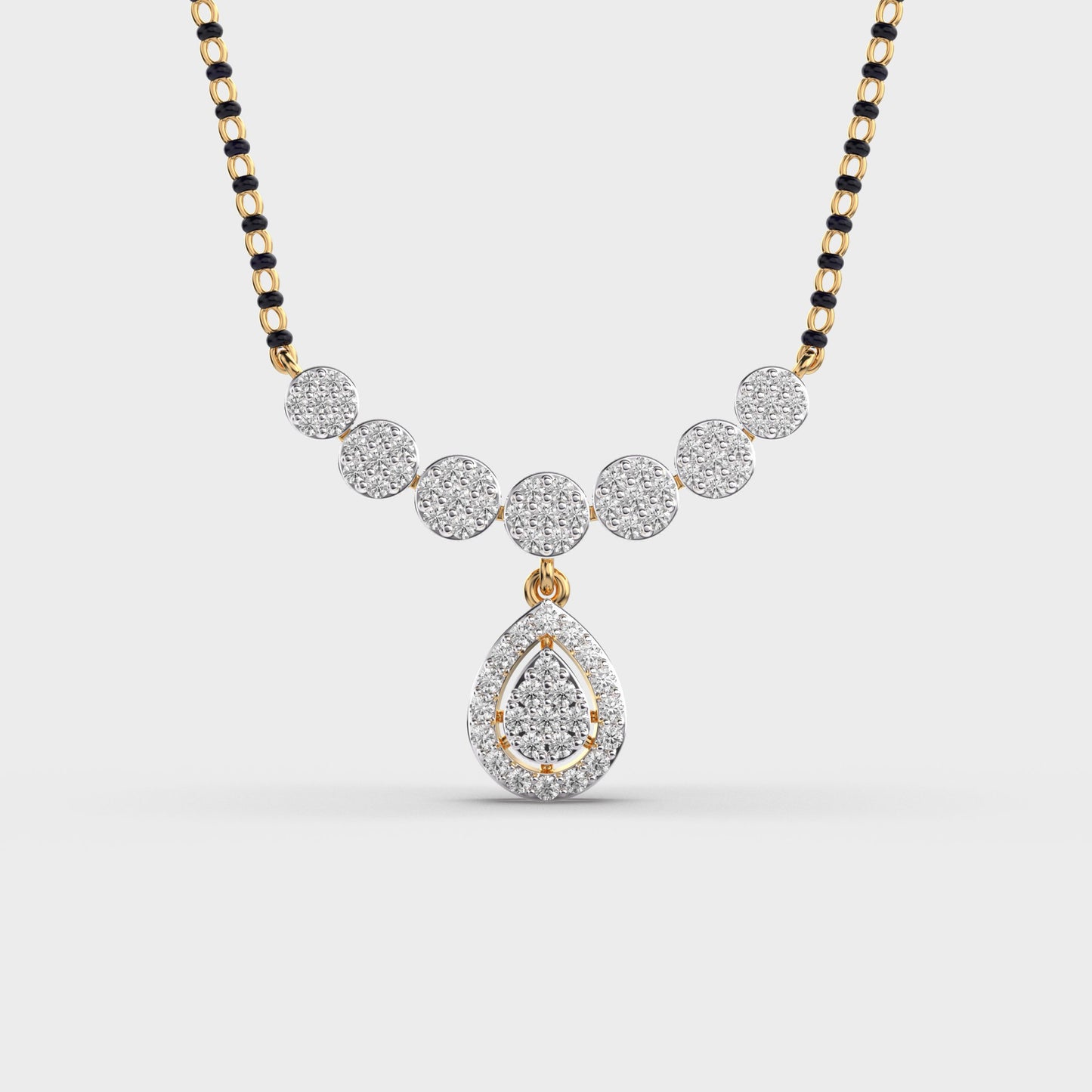 graceful drop mangalsutra pendant