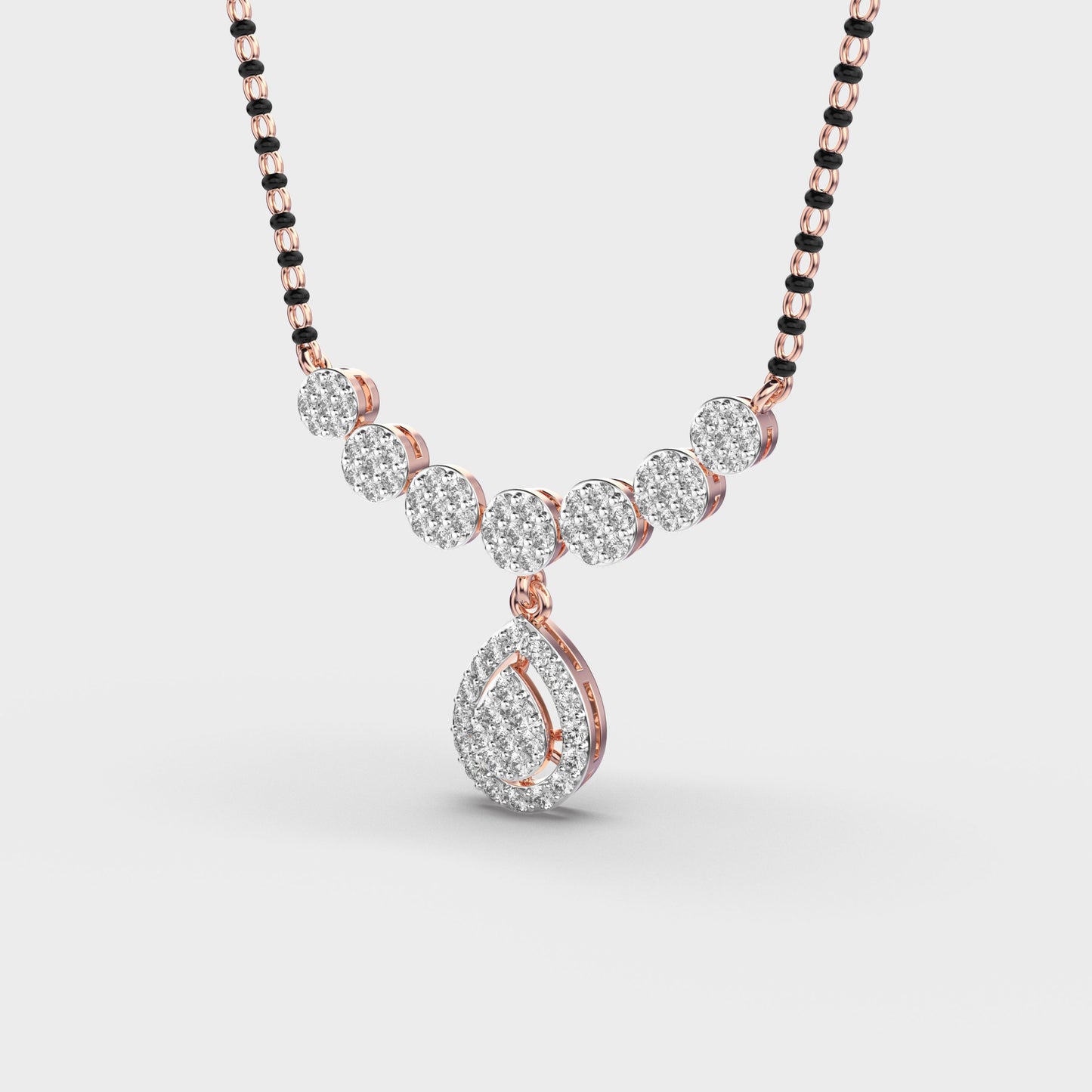 graceful drop mangalsutra pendant