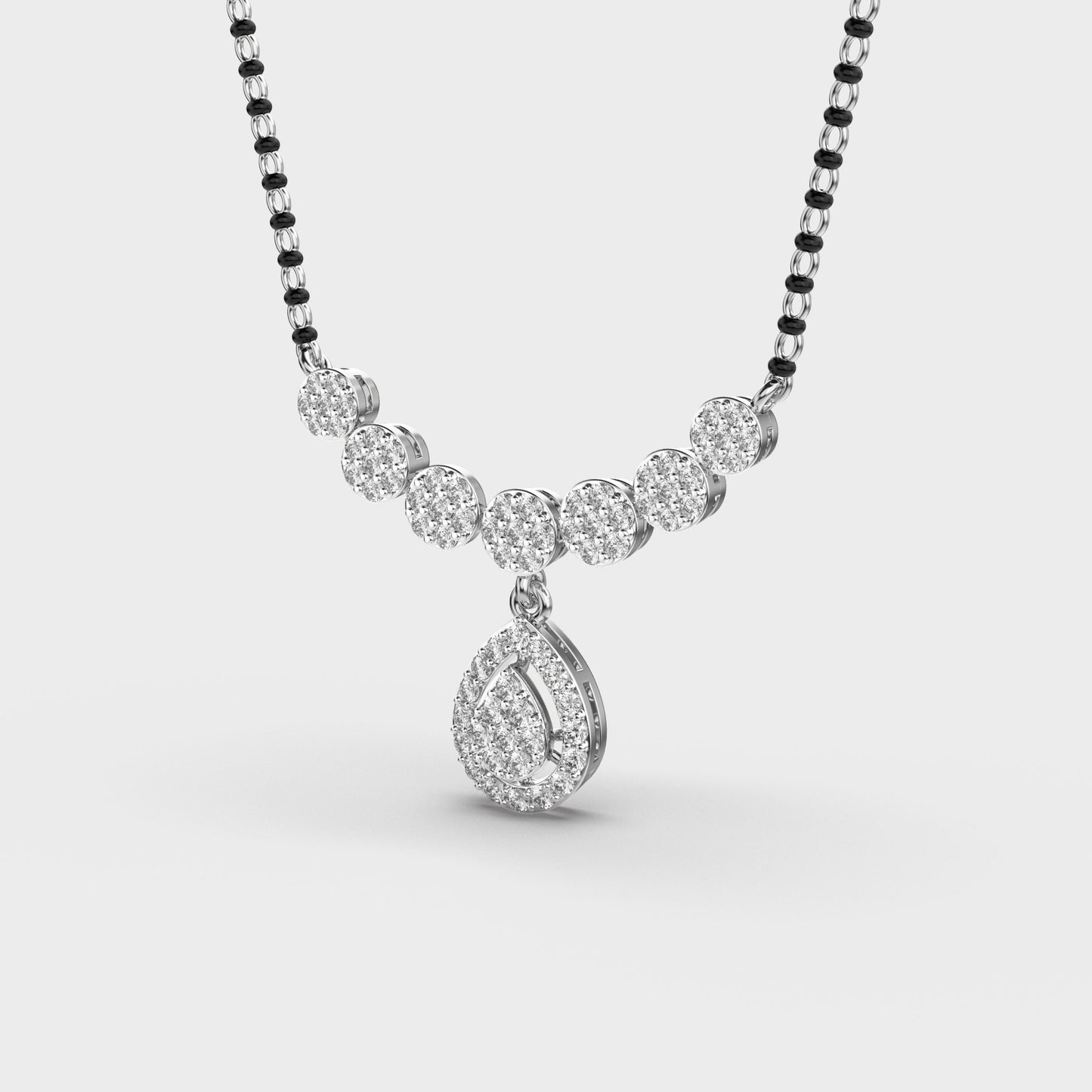 graceful drop mangalsutra pendant