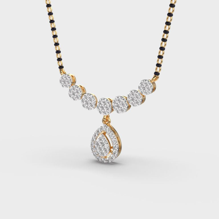 graceful drop mangalsutra pendant